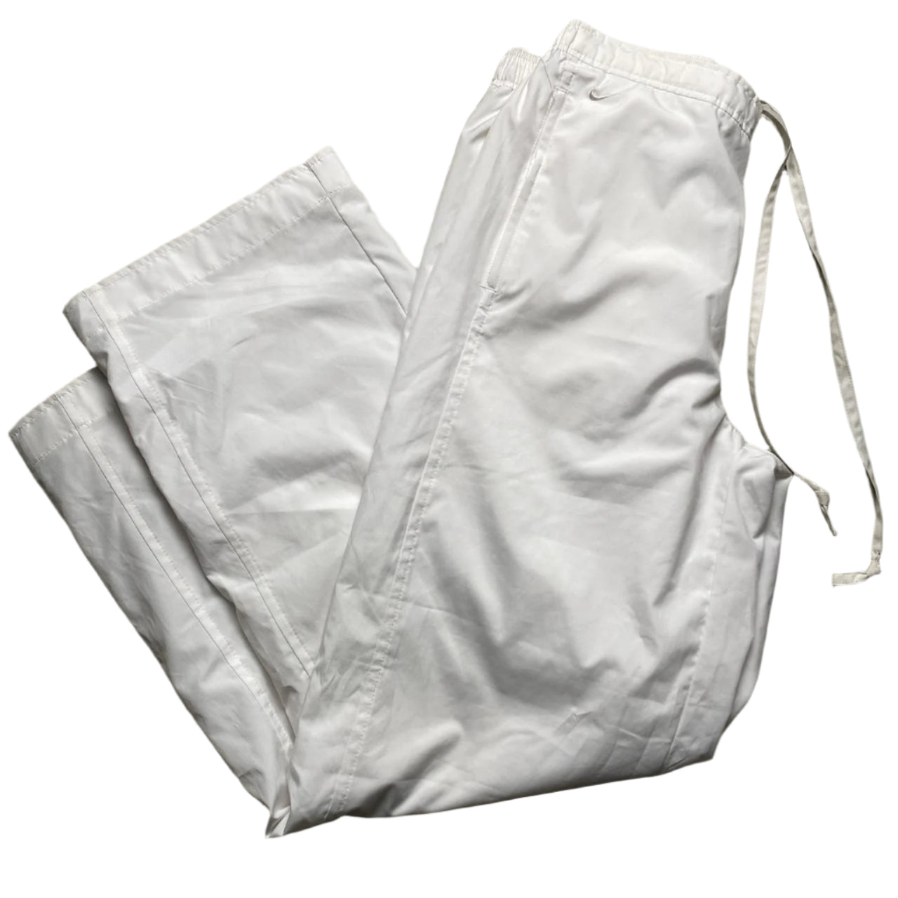 Nike Vintage y2k Baggy Shell Trackpant Bottoms White (L)