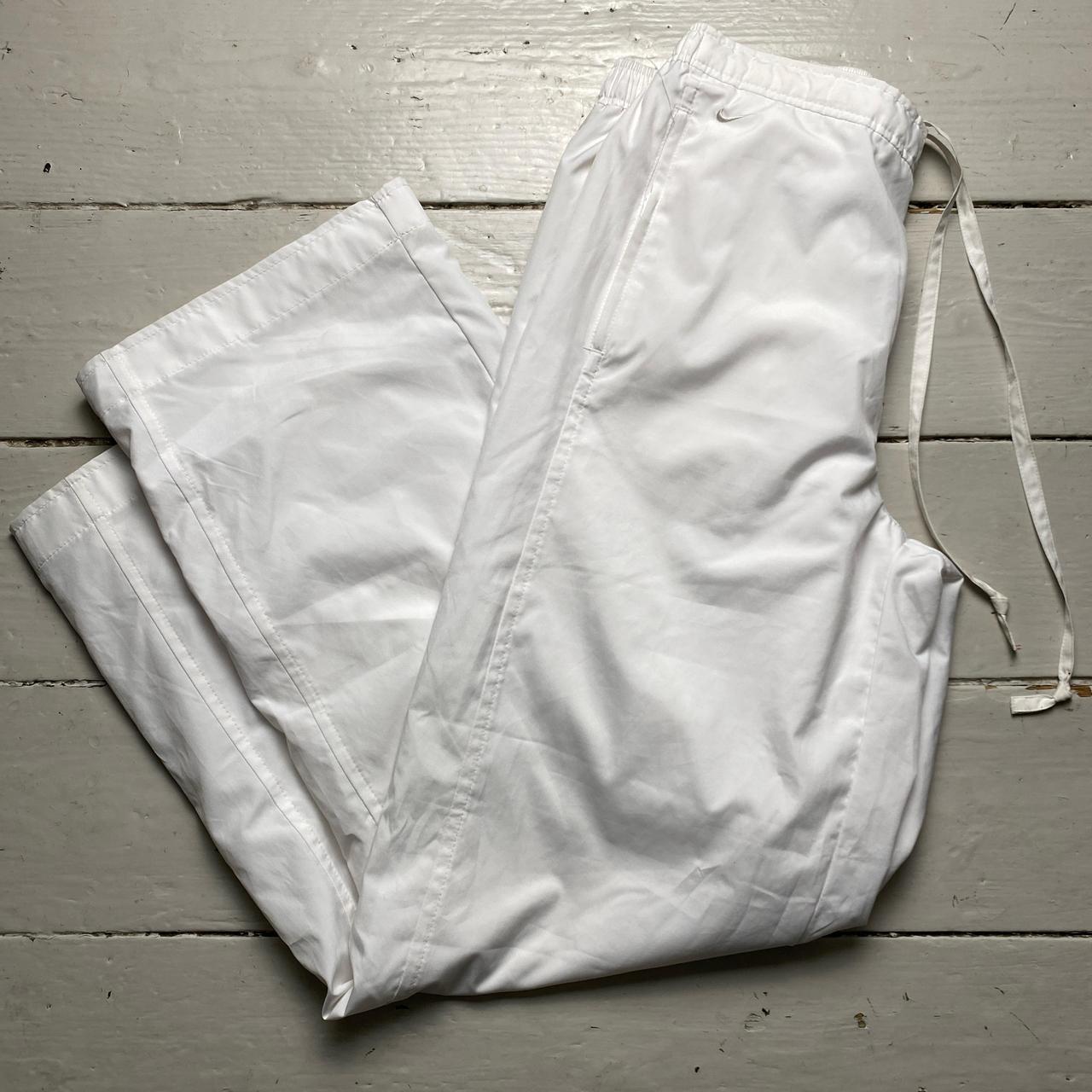 Nike Vintage y2k Baggy Shell Trackpant Bottoms White