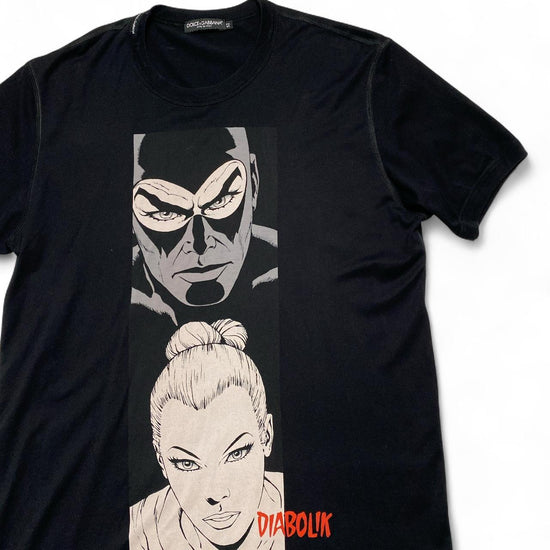Dolce and Gabbana Black Diabolik Comic T Shirt (M)