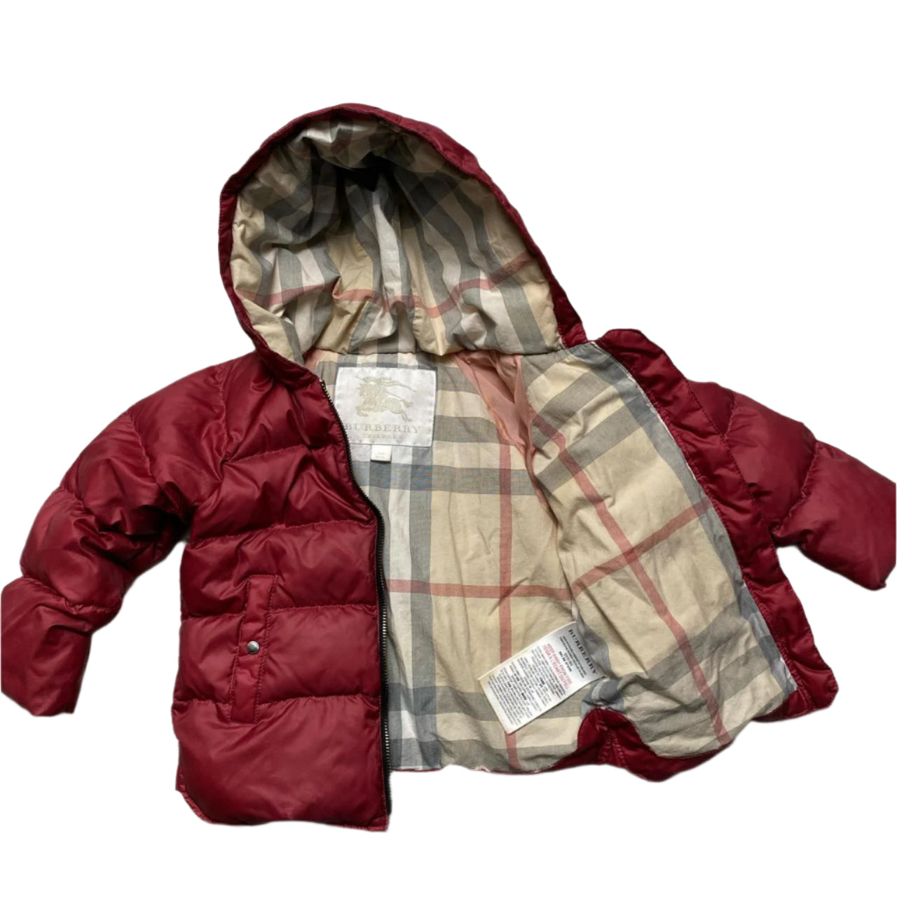Burberry Children Baby Red Puffer Coat (Kids)