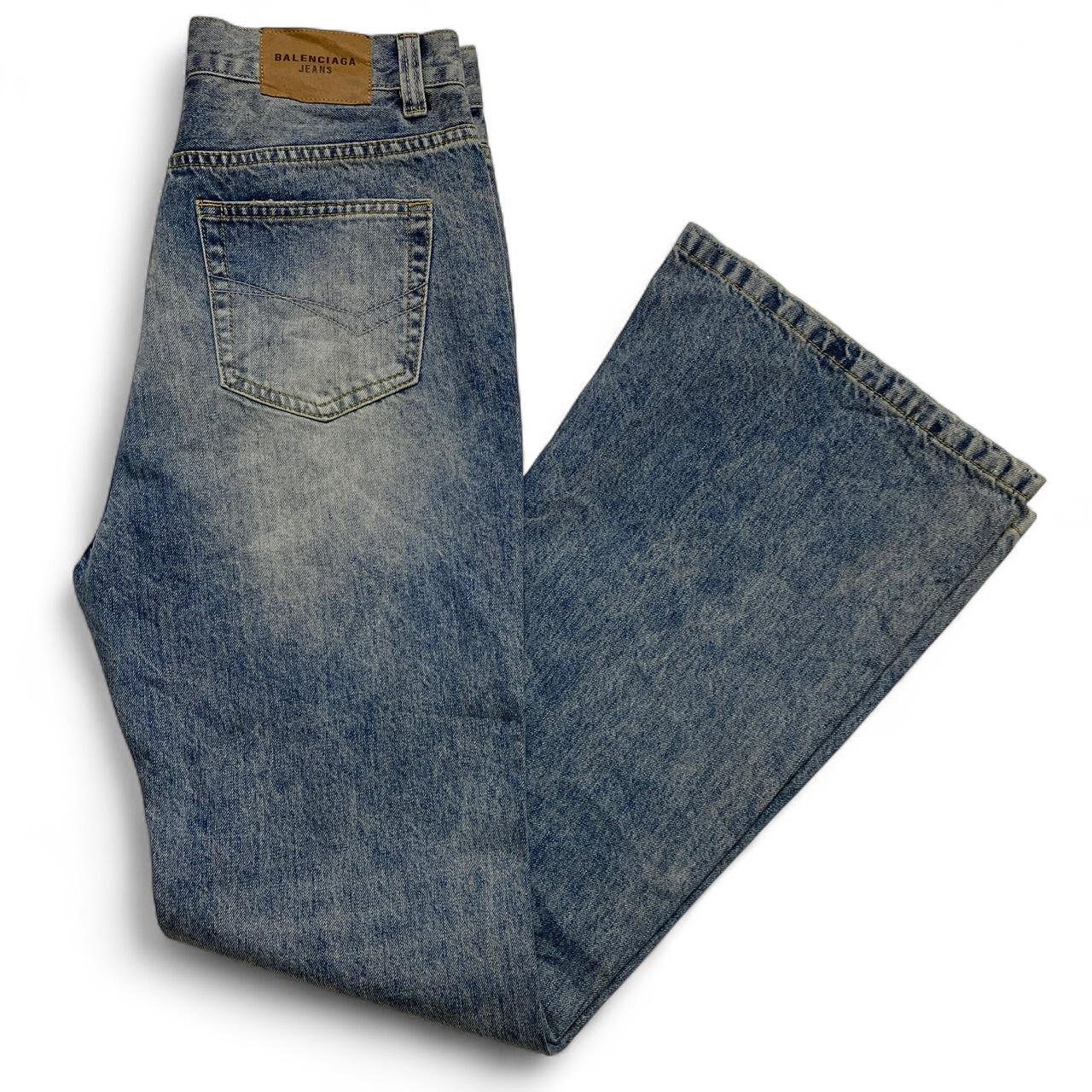 Balenciaga Unisex Blue Flared Baggy Jeans (2XS)