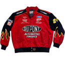 Chase Authentics NASCAR Red and Black Flames Du Pont Racing Bomber Jacket (2XL)