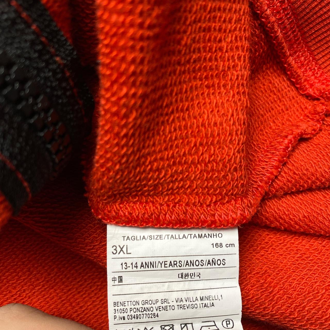 United Colours of Benetton Orange and Black Zip Jumper