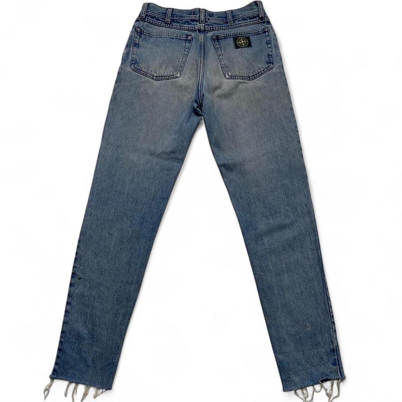Stone Island Light Blue Vintage 90’s Square Patch Jeans (30W)