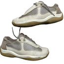 Prada Americas Cup White and Silver Vintage Trainers (UK 3)