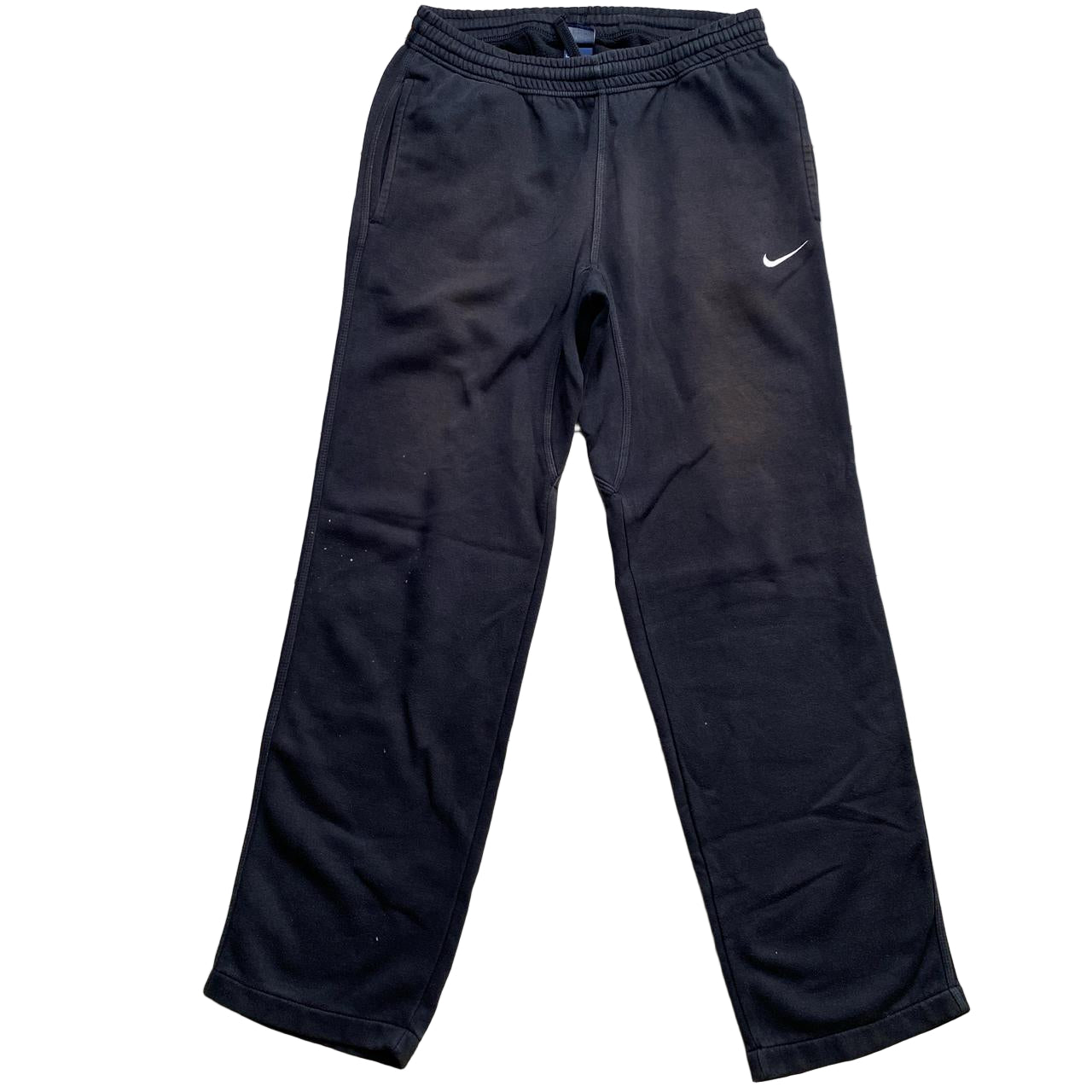 Nike Black and White Swoosh Baggy Joggers (S)