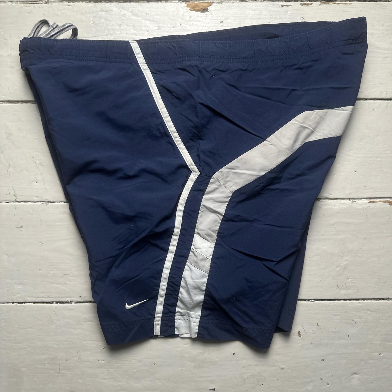 Nike Athletic Vintage Navy and White Shell Shorts