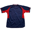 England Umbro Vintage 2004 Red and Navy Reversible Football Jersey (M)