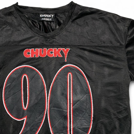 Chucky Vintage Universal Studios Football Jersey Black and Red (M)