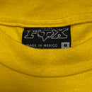 Fox Motocross Racing Vintage Yellow and Silver Chains Long Sleeve T Shirt (M)