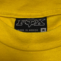 Fox Motocross Racing Vintage Yellow and Silver Chains Long Sleeve T Shirt (M)