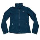 The North Face Blue and Grey Zip Fleece Jumper (XS)
