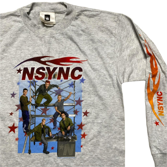 N Sync Vintage Grey Long Sleeve T Shirt Womens (M)
