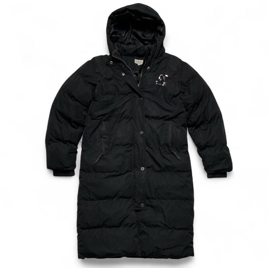 Juicy Couture Womens Black Long Puffer Coat
