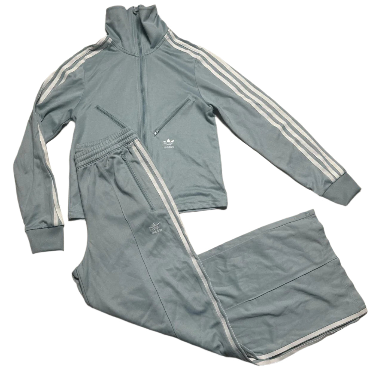 Adidas Originals Blue and White Womens Full Tracksuit (UK 10)
