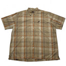 Ecko Unltd Vintage y2k Striped Checked Shirt Beige and Orange (4XL)