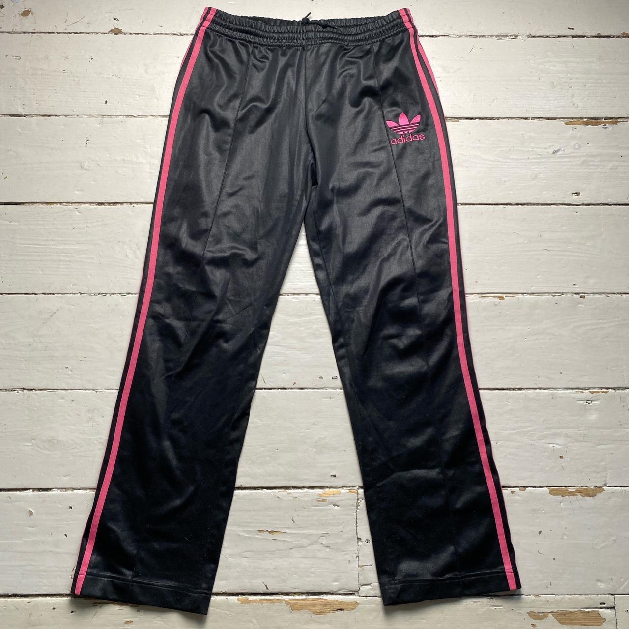 Adidas Chile Black and Pink Womens Trackpant Bottoms