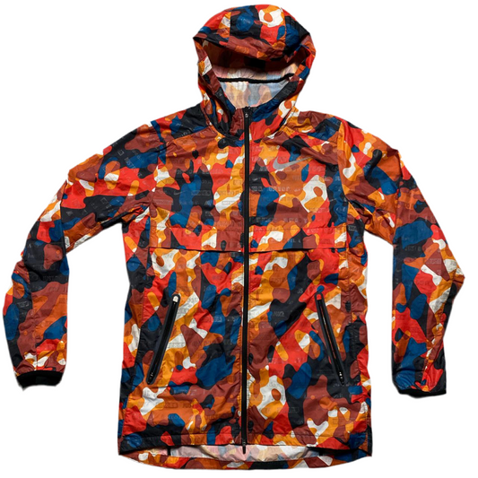 Nike Running Shield Ghost Orange Blue White Camouflage Windbreaker Jacket (S)