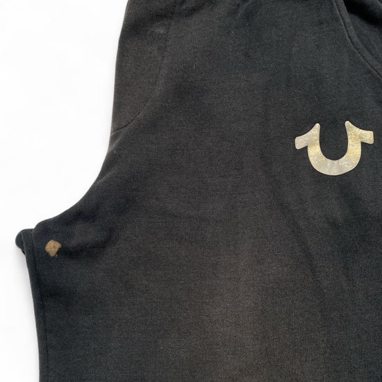True Religion Black and Gold Baggy Joggers (M)