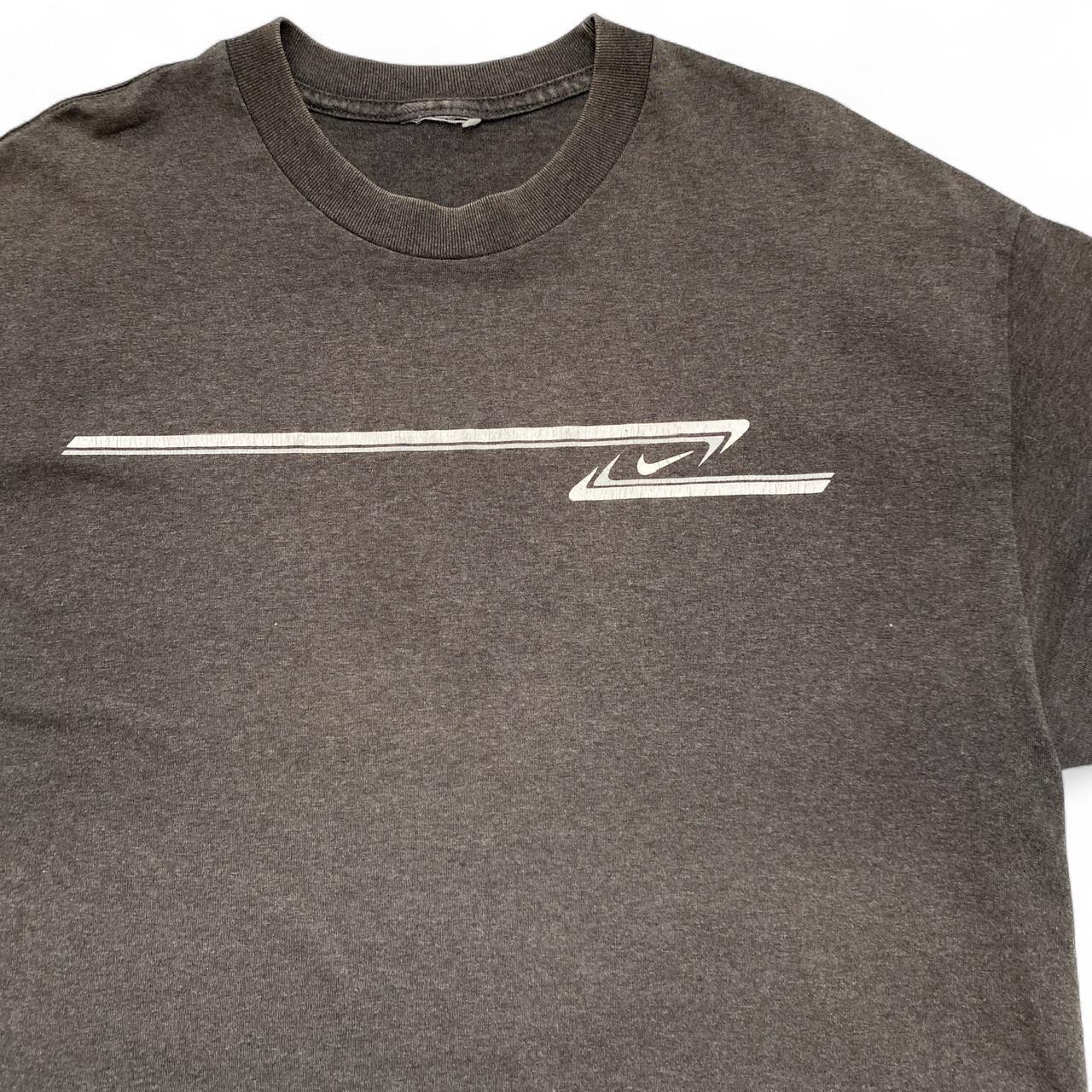 Nike Vintage y2k Grey and White T Shirt (L)