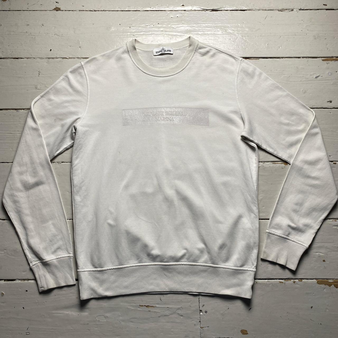 Stone Island Marina Vintage Cream White Long Sleeve Thin Jumper