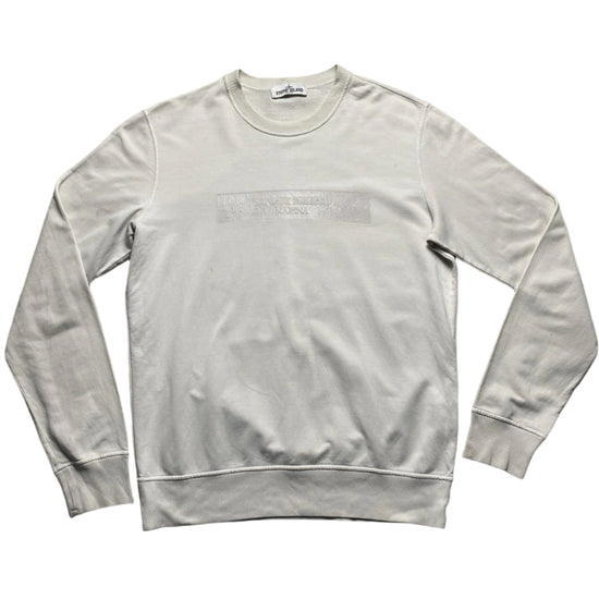Stone Island Marina Vintage Cream White Long Sleeve Thin Jumper (XL)