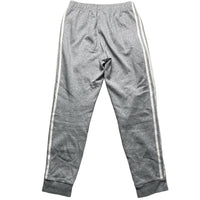 Adidas Grey and White Stripe Joggers (M)