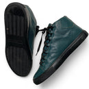 Balenciaga Arena Dark Green and Black Leather High Top Trainers (UK 10)