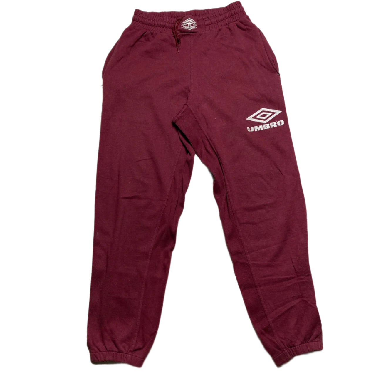 Umbro Vintage 90’s Pro Training Burgundy and White Joggers (W 34)