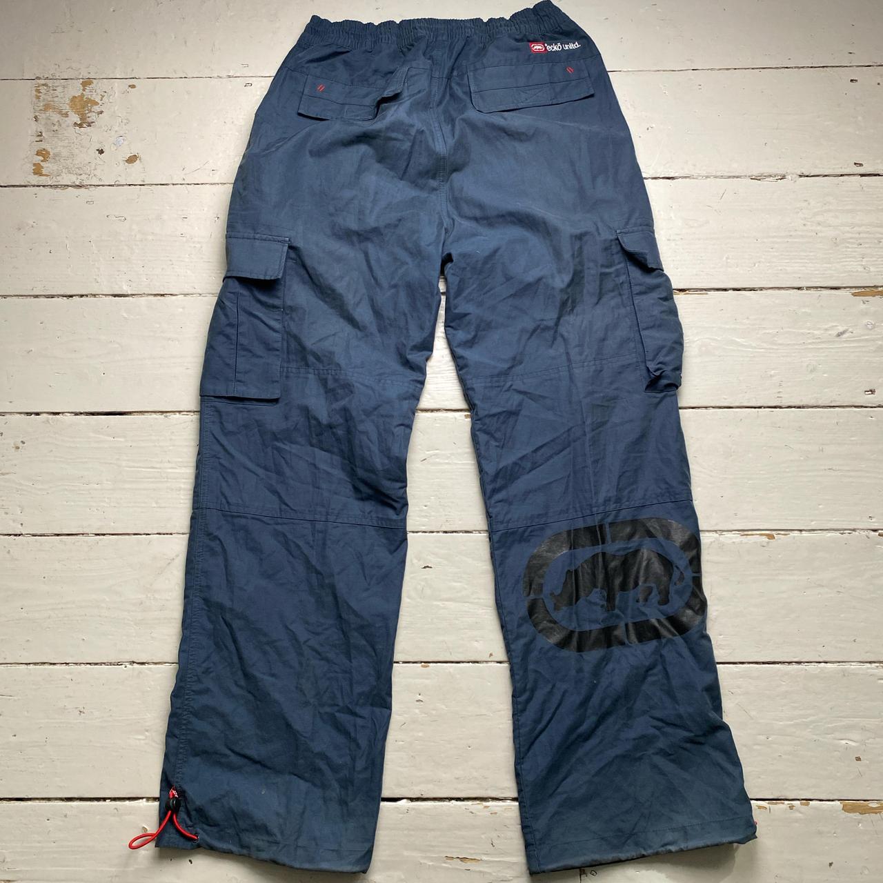 Ecko UNLTD Vintage Navy Red and Black Cargo Trousers