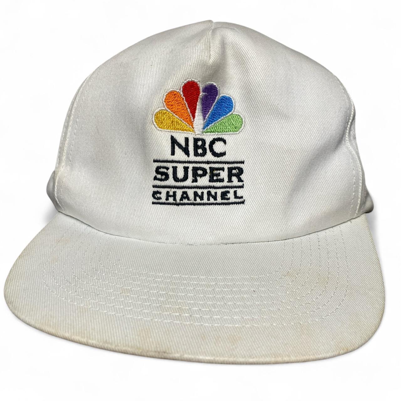 Vintage 90s NBC Super Channel white snapback Cap