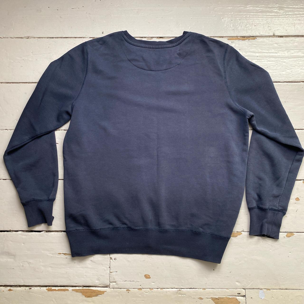 Nike Vintage Navy and White Swoosh Jumper