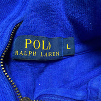 Polo Ralph Lauren Blue and Red Quarter Zip Jumper (L)