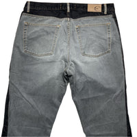 Just Cavalli Vintage Mens Two Tone Grey and Black Baggy Flare Jeans (38W)