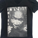 Dolce and Gabbana Black and White Mike Tyson Picture Graphic Womens T Shirt (XL)