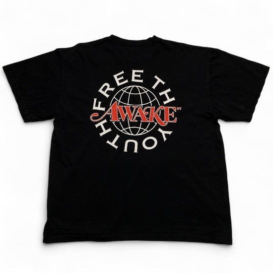 Free The Youth Awake NY Black White and Red T Shirt (XL)
