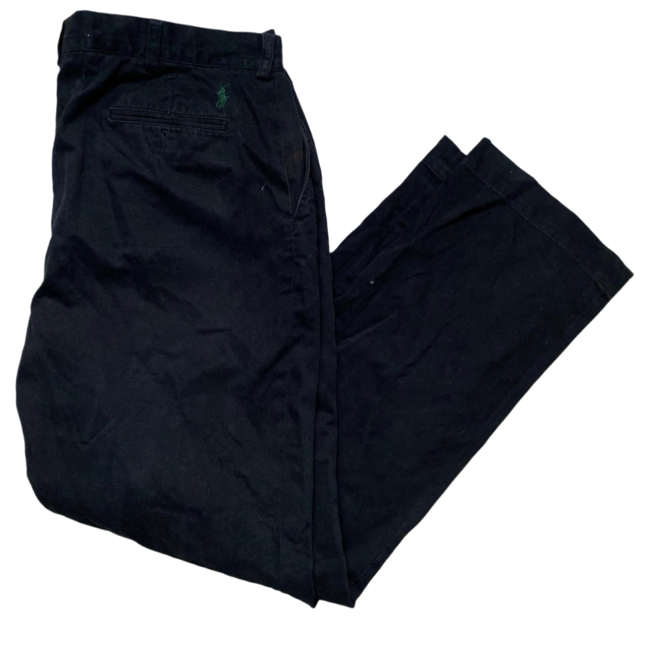 Polo Ralph Lauren Black and Green Pony Trousers (W 38)
