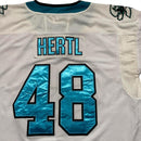 San Jose Sharks Hertl 48 White and Blue Hockey NHL Jersey (XL)