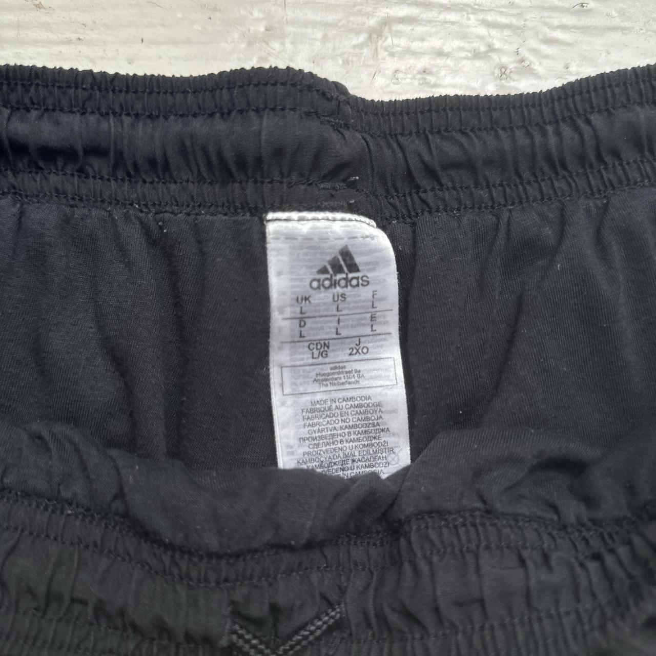 Adidas Black and White Shell Trackpant Long 3/4 Shorts