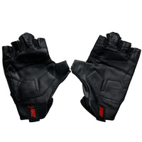 Nike Vintage Black and Red Finger less Leather Biking Climbing Gloves