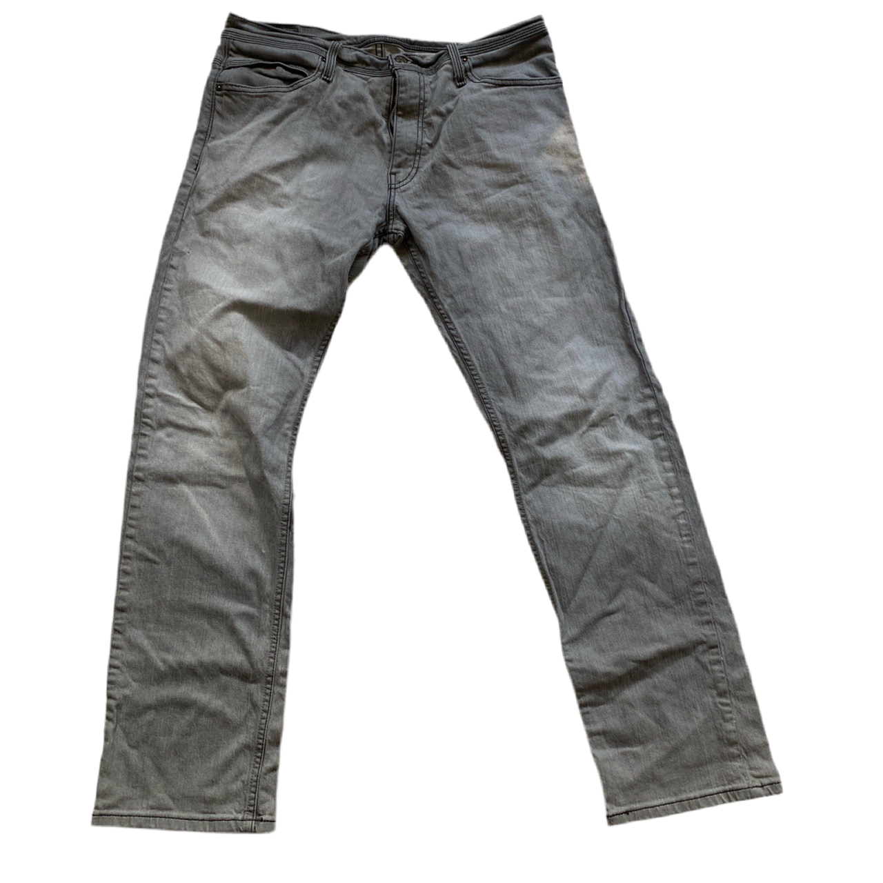 Levis 514 Slim Straight Grey Jeans (34W)