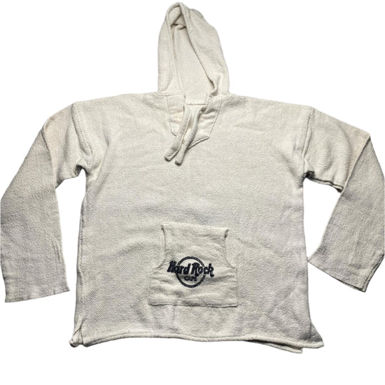 Hardrock Cafe 80’s Baja Rasta Cancun Vintage Towelling White Hoodie (L)