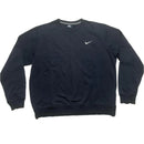 Nike Navy and White Swoosh Jumper (XL)