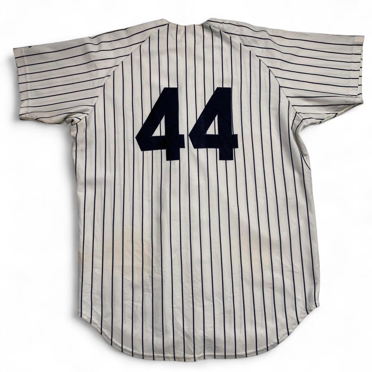 New York Yankees Vintage 90’s y2k White and Navy Pinstripe Baseball Jersey (XL)