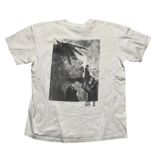 Stussy Bob Marley Excuse Me While I Light My Spliff White T Shirt (M)