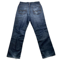 Hugo Boss Dark Navy Stonewash Distressed Jeans (34W)