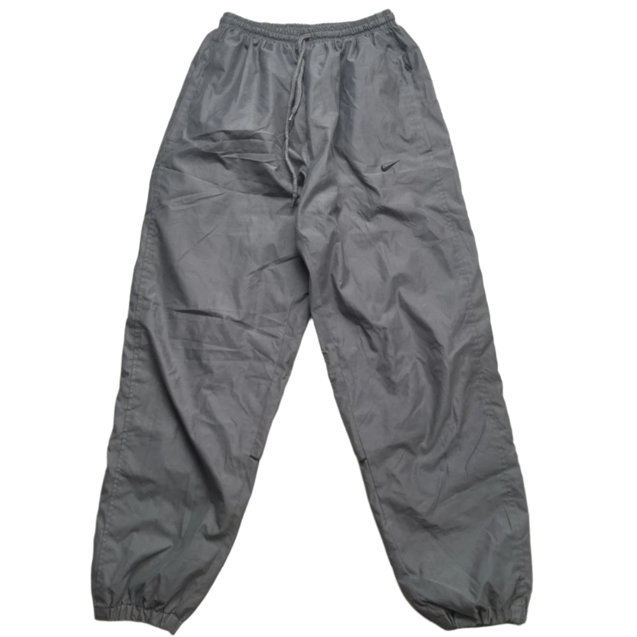 Nike Swoosh Grey Shell Trackpant Baggy Bottoms (S)
