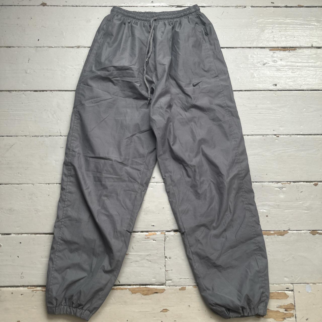 Nike Swoosh Grey Shell Trackpant Baggy Bottoms