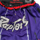 Just Don Toronto Raptors Basketball NBA Shorts Purple and Red (L)