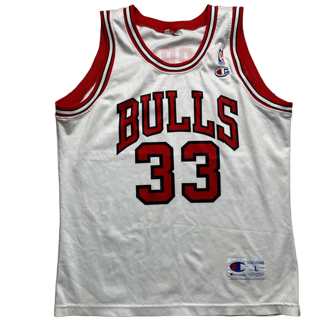 Chicago Bulls Champion Vintage Pippen 33 Basketball Jersey (L)